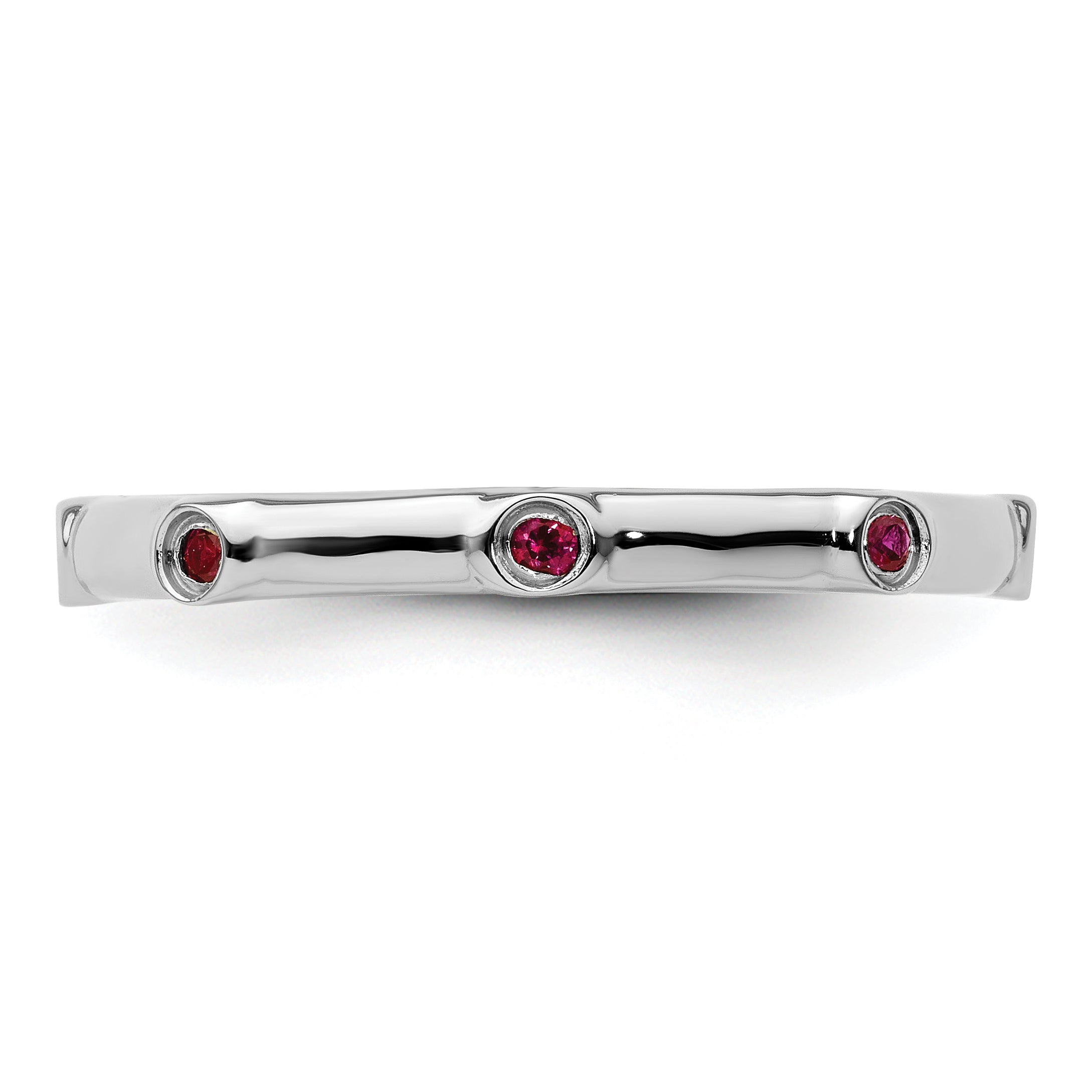 Sterling Silver Stackable Expressions Created Ruby Ring