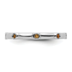 Sterling Silver Stackable Expressions Citrine Ring