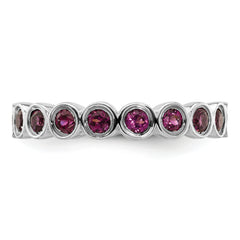 Sterling Silver Stackable Expressions Rhodolite Garnet Ring