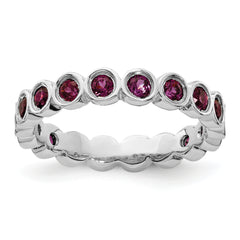 Sterling Silver Stackable Expressions Rhodolite Garnet Ring