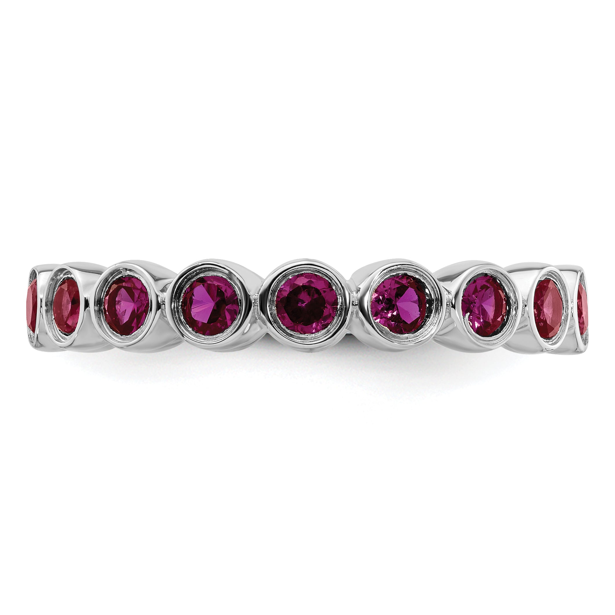 Sterling Silver Stackable Expressions Created Ruby Ring