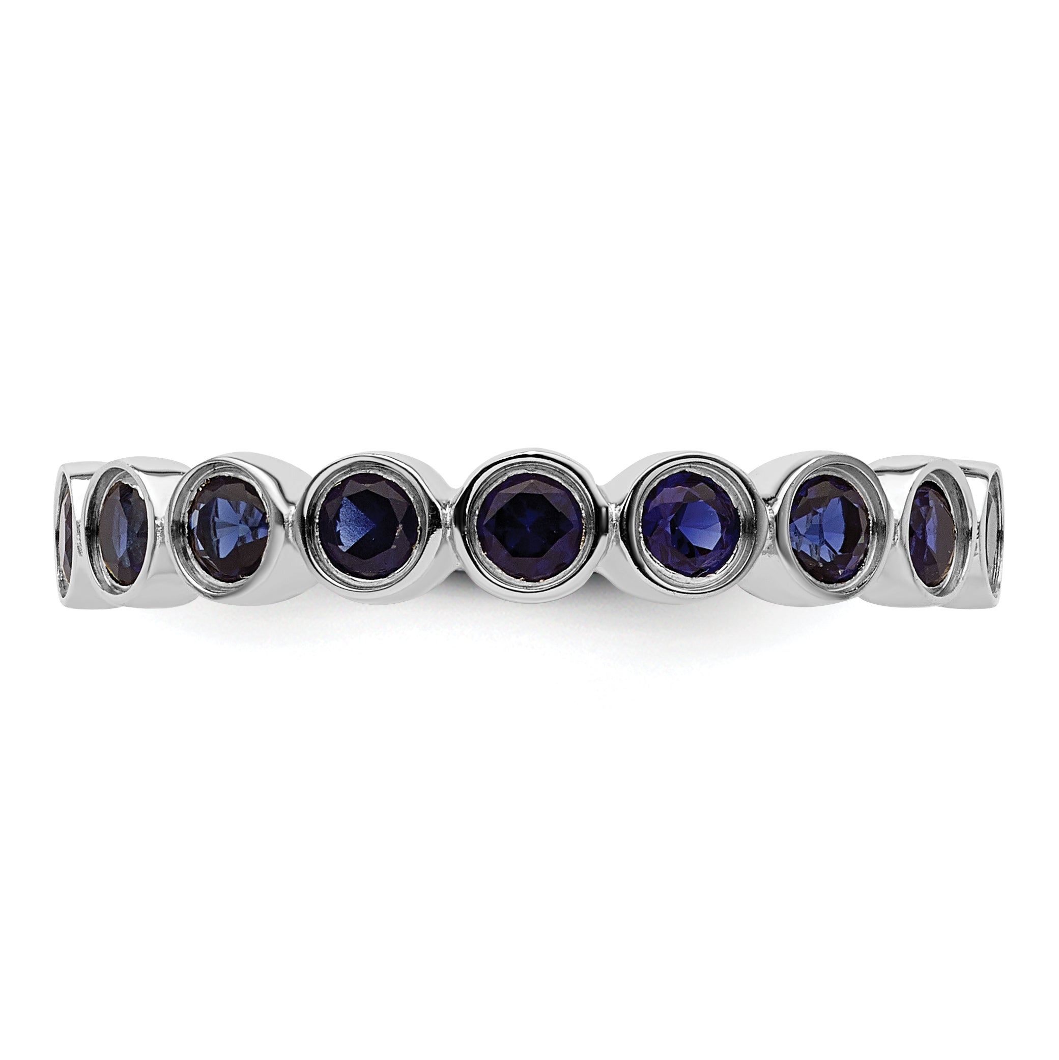 Sterling Silver Stackable Expressions Created Sapphire Ring