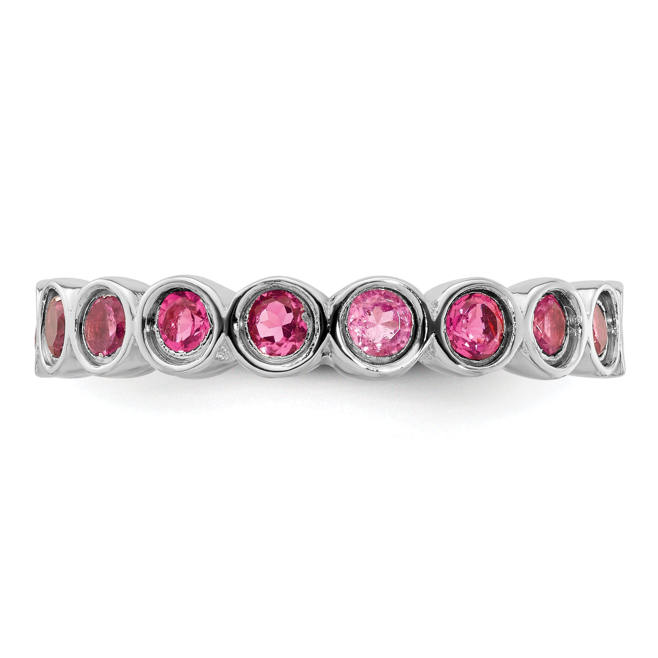 Sterling Silver Stackable Expressions Pink Tourmaline Ring