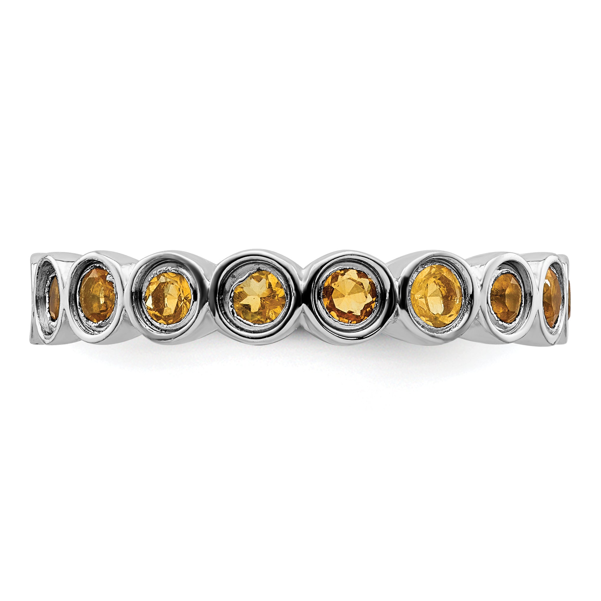 Sterling Silver Stackable Expressions Citrine Ring