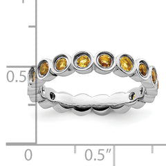 Sterling Silver Stackable Expressions Citrine Ring