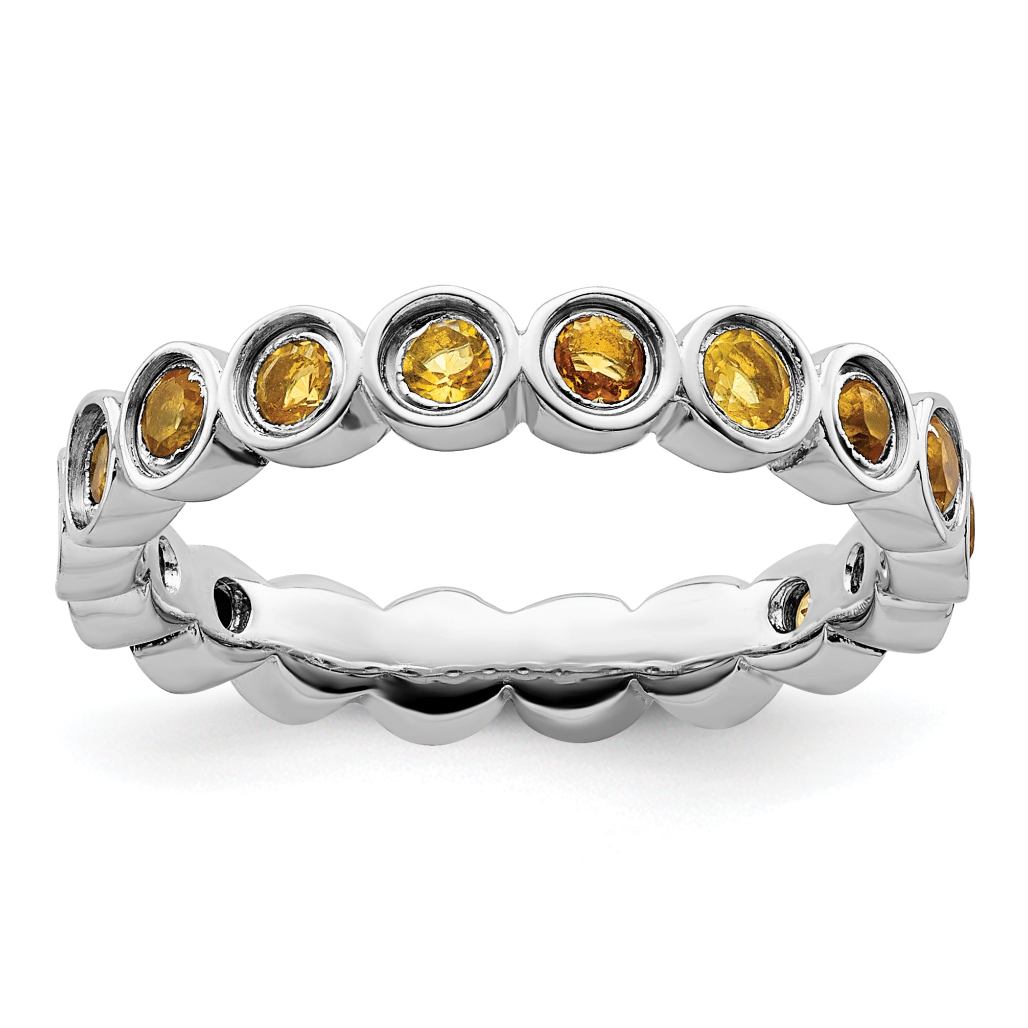 Sterling Silver Stackable Expressions Citrine Ring