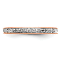 Sterling Silver Stackable Expressions & Diamonds Pink-plated Ring