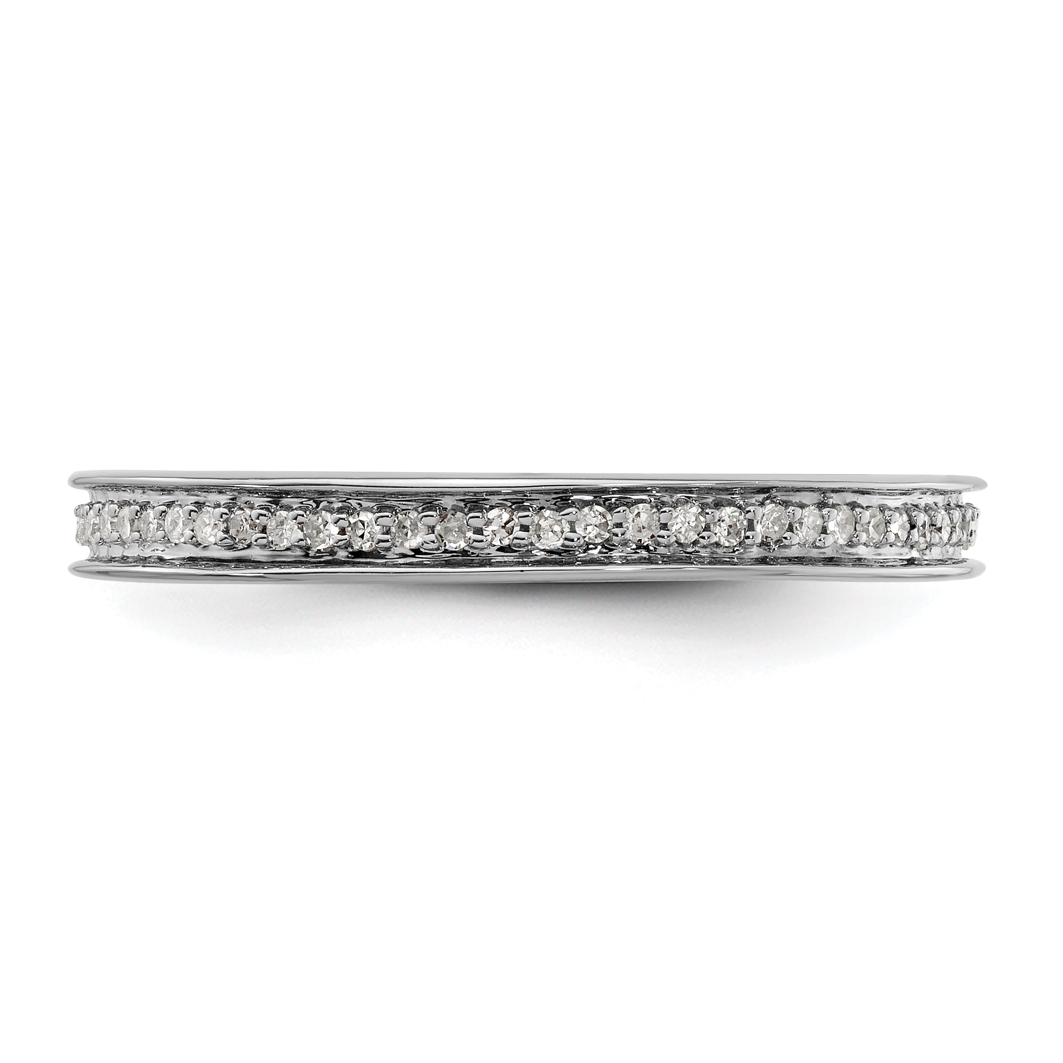 Sterling Silver Stackable Expressions & Diamonds Polished Ring