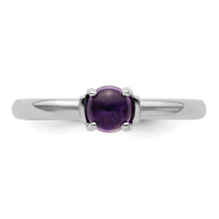 Sterling Silver Stackable Expressions Polished Amethyst Ring