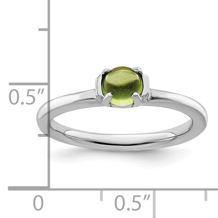 Sterling Silver Stackable Expressions Polished Peridot Ring