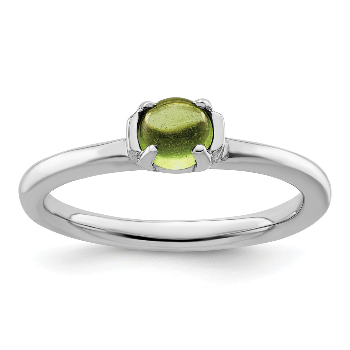 Sterling Silver Stackable Expressions Polished Peridot Ring