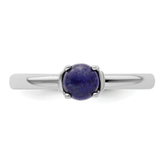 Sterling Silver Stackable Expressions Polished Blue Lapis Ring