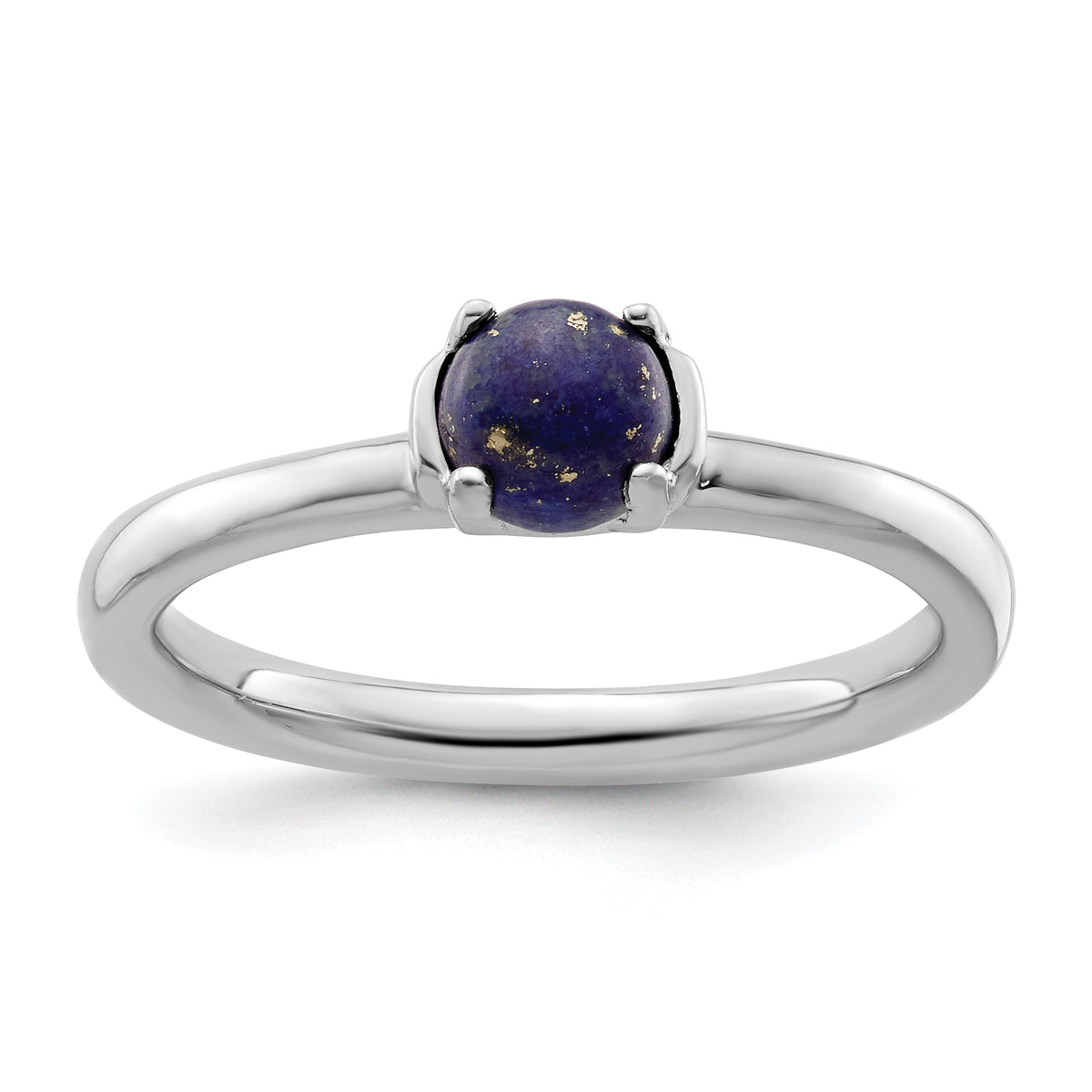 Sterling Silver Stackable Expressions Polished Blue Lapis Ring