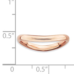 Sterling Silver Stackable Expressions Polished Pink-plate Wave Ring