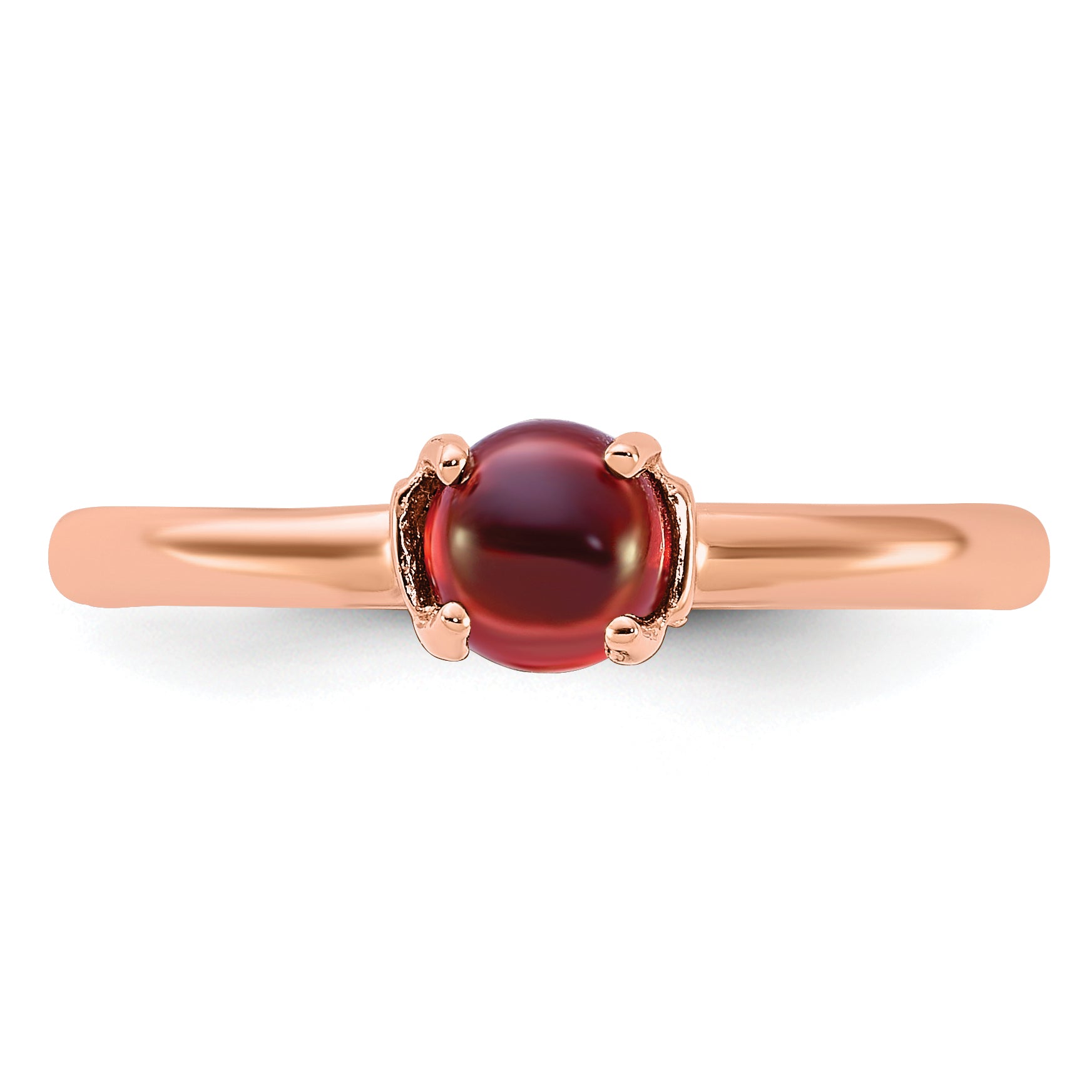 Sterling Silver Stackable Expressions Garnet Pink-plated Ring