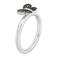 Sterling Silver Stackable Expressions Marcasite Butterfly Ring