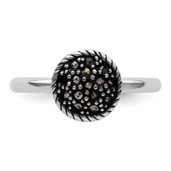 Sterling Silver Stackable Expressions Marcasite Ring