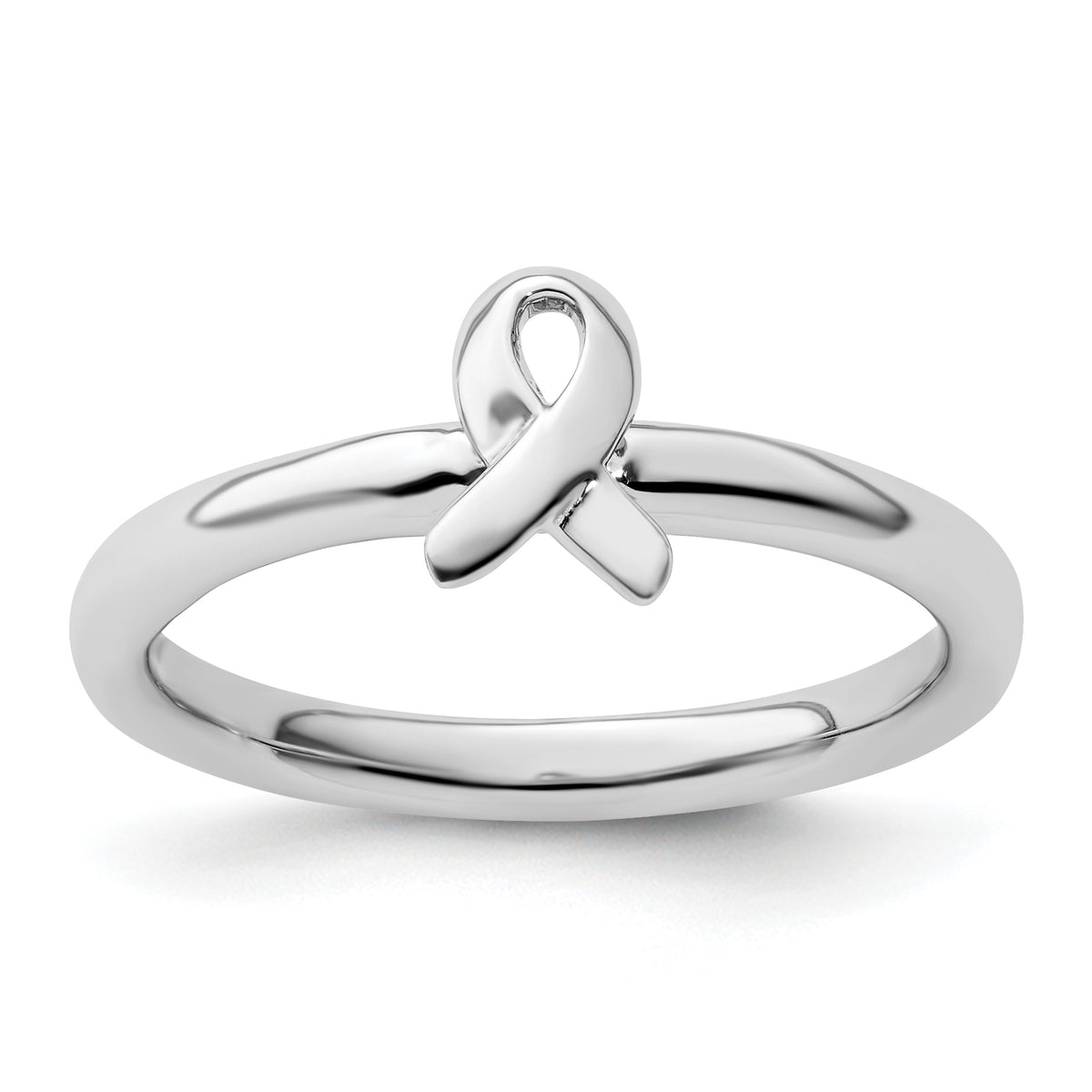 Sterling Silver Stackable Expressions Awareness Ribbon Ring