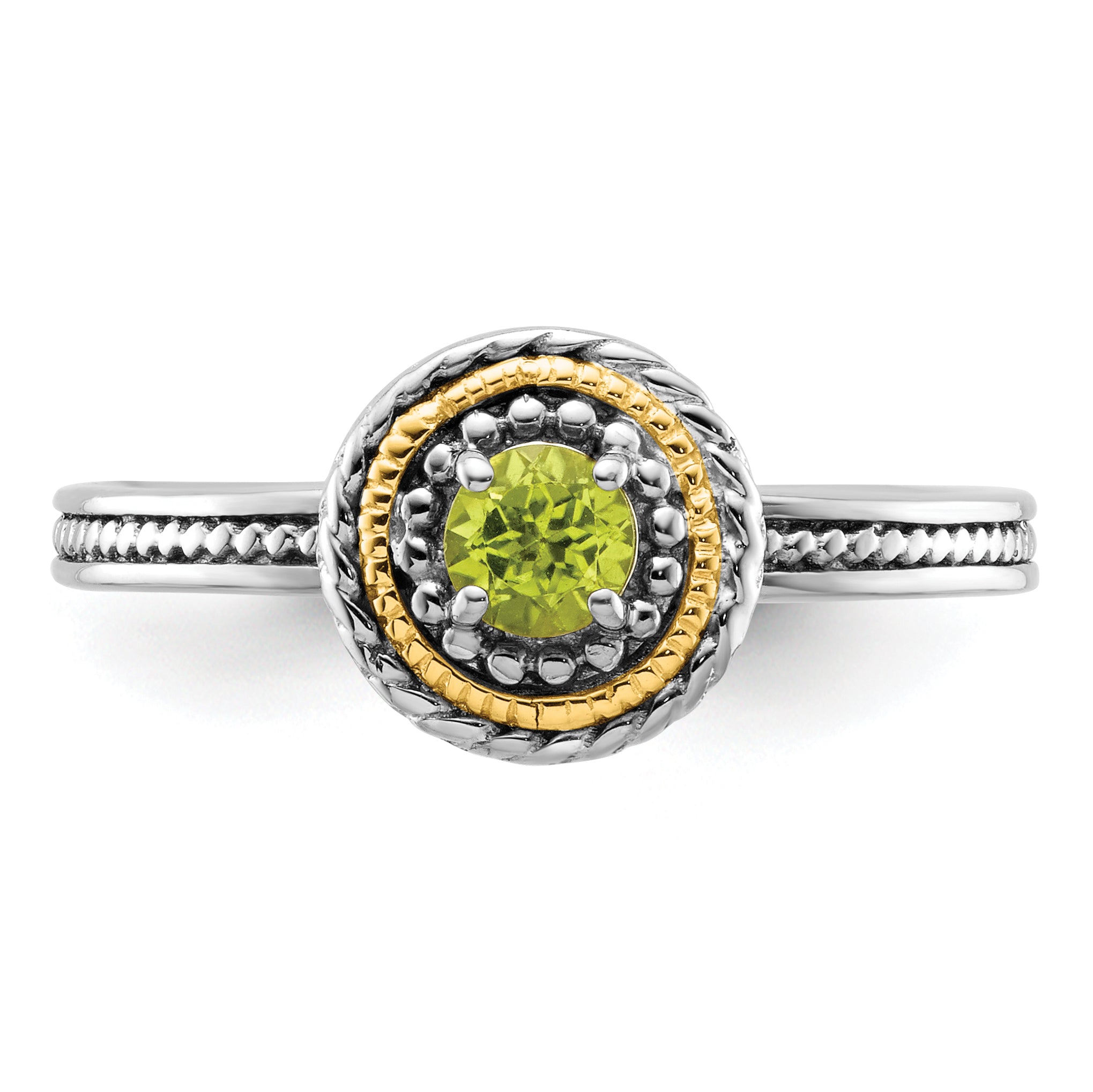 Sterling Silver & 14k Stackable Expressions Sterling Silver Peridot Ring