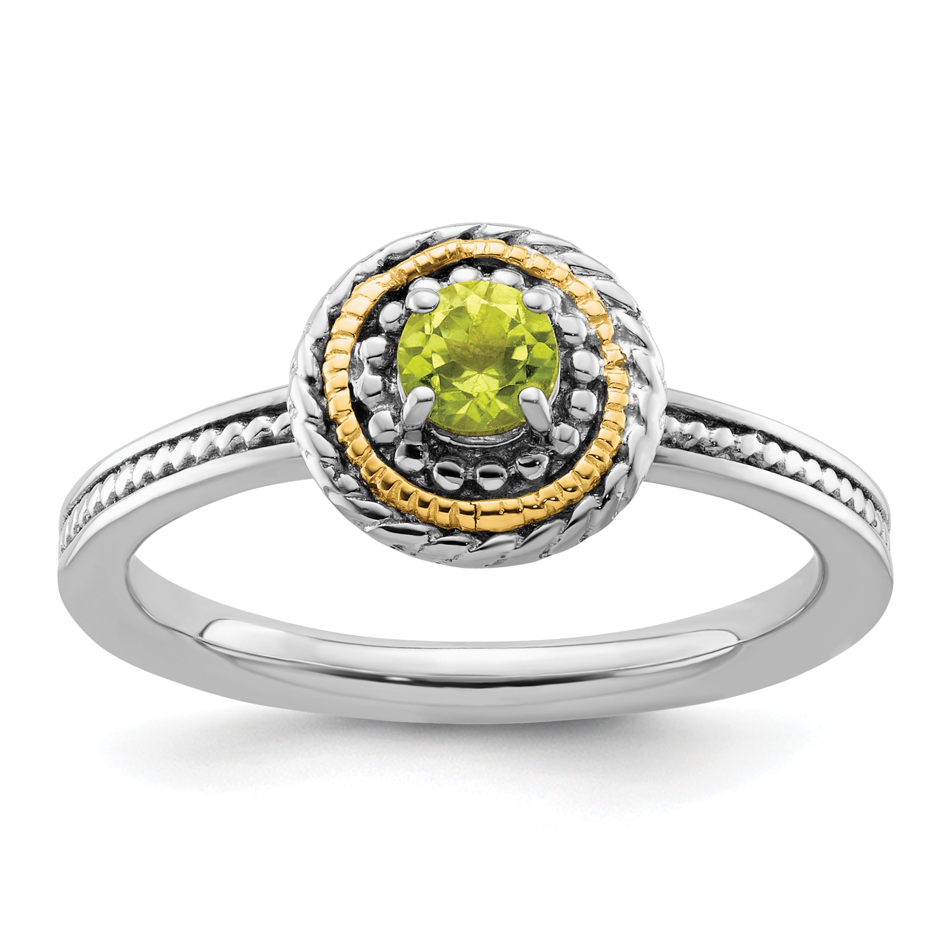 Sterling Silver & 14k Stackable Expressions Sterling Silver Peridot Ring