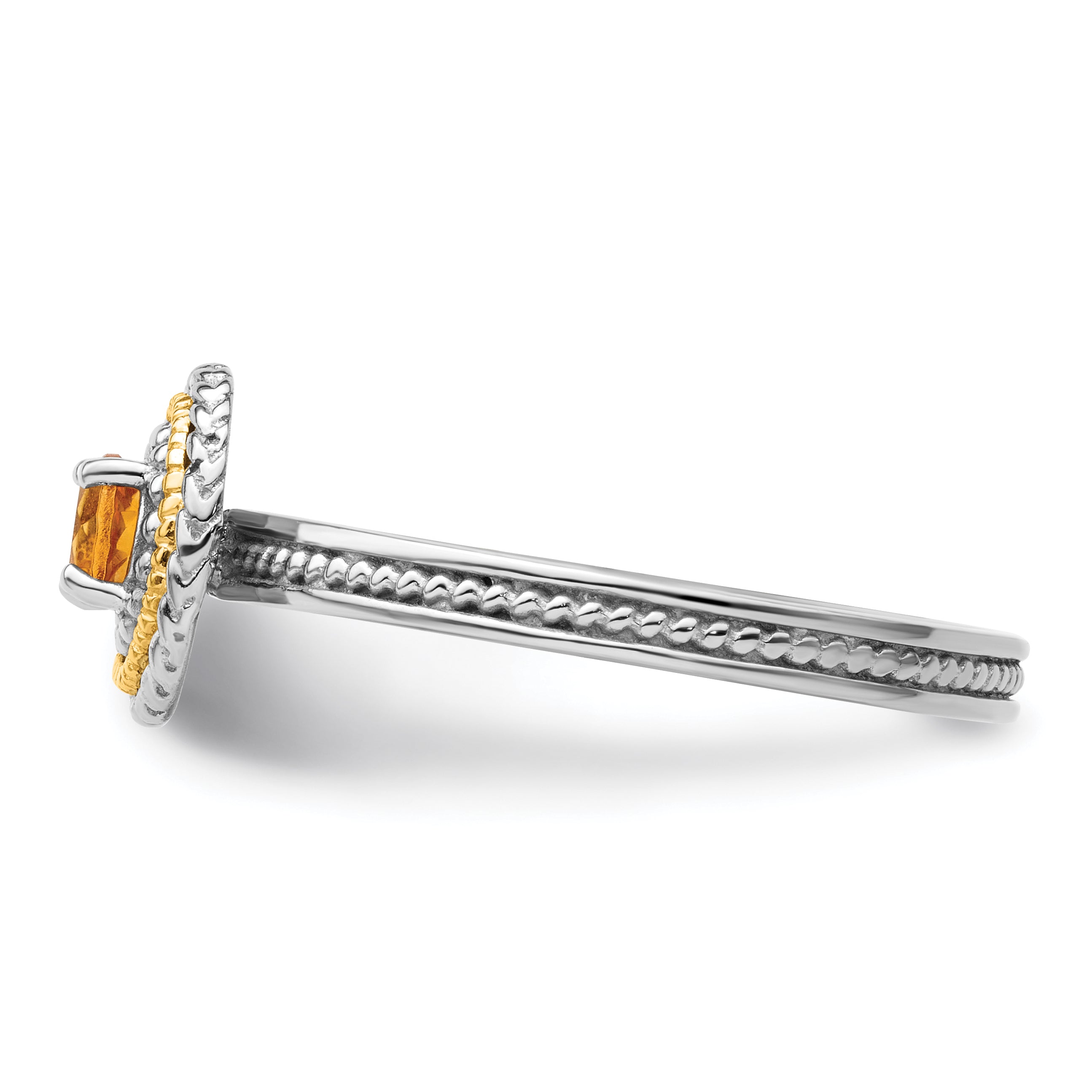 Sterling Silver & 14K Stackable Expressions Citrine Ring