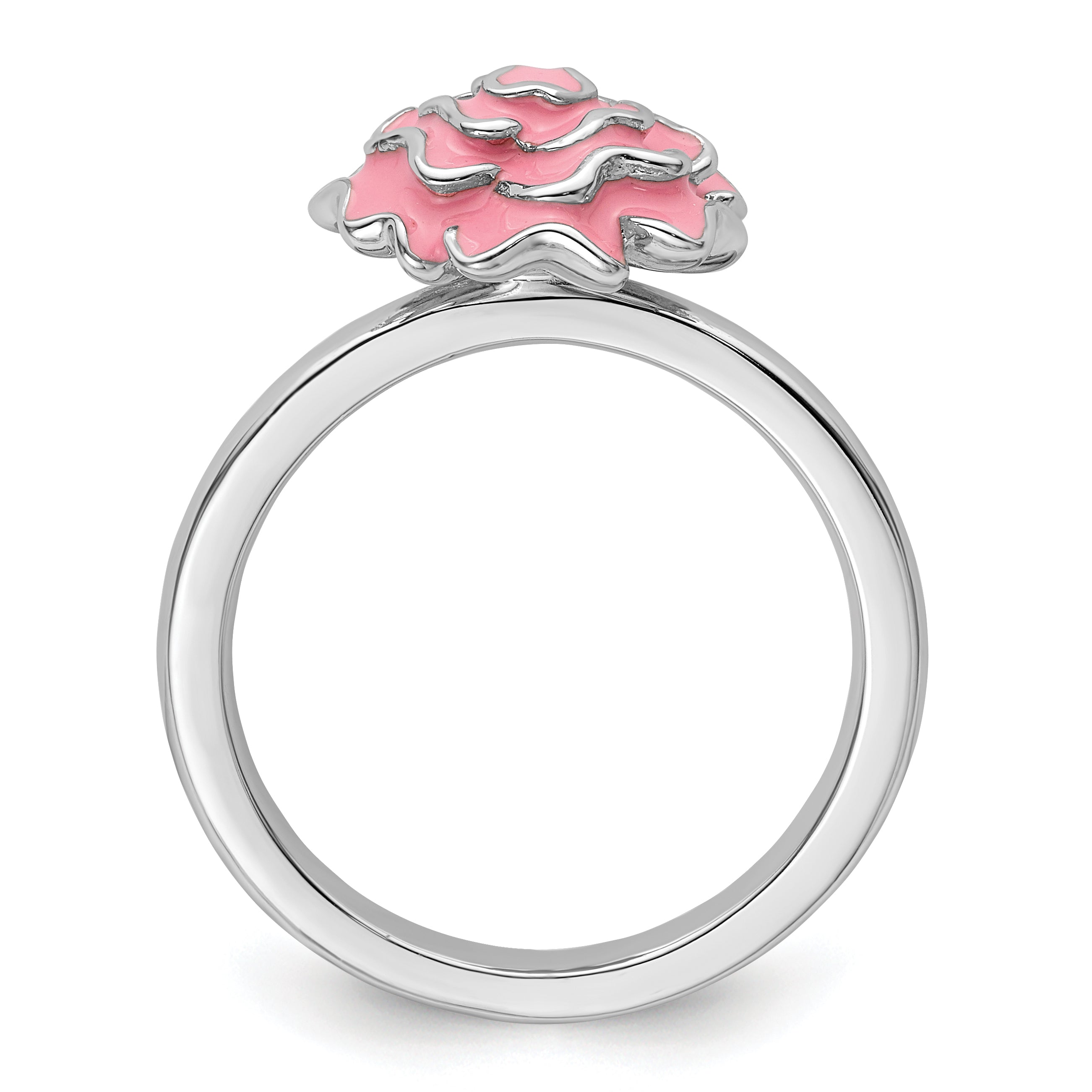 Sterling Silver Stackable Expressions Carnation Ring