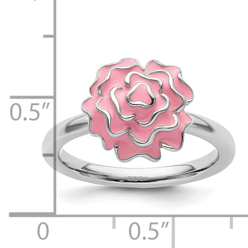 Sterling Silver Stackable Expressions Carnation Ring