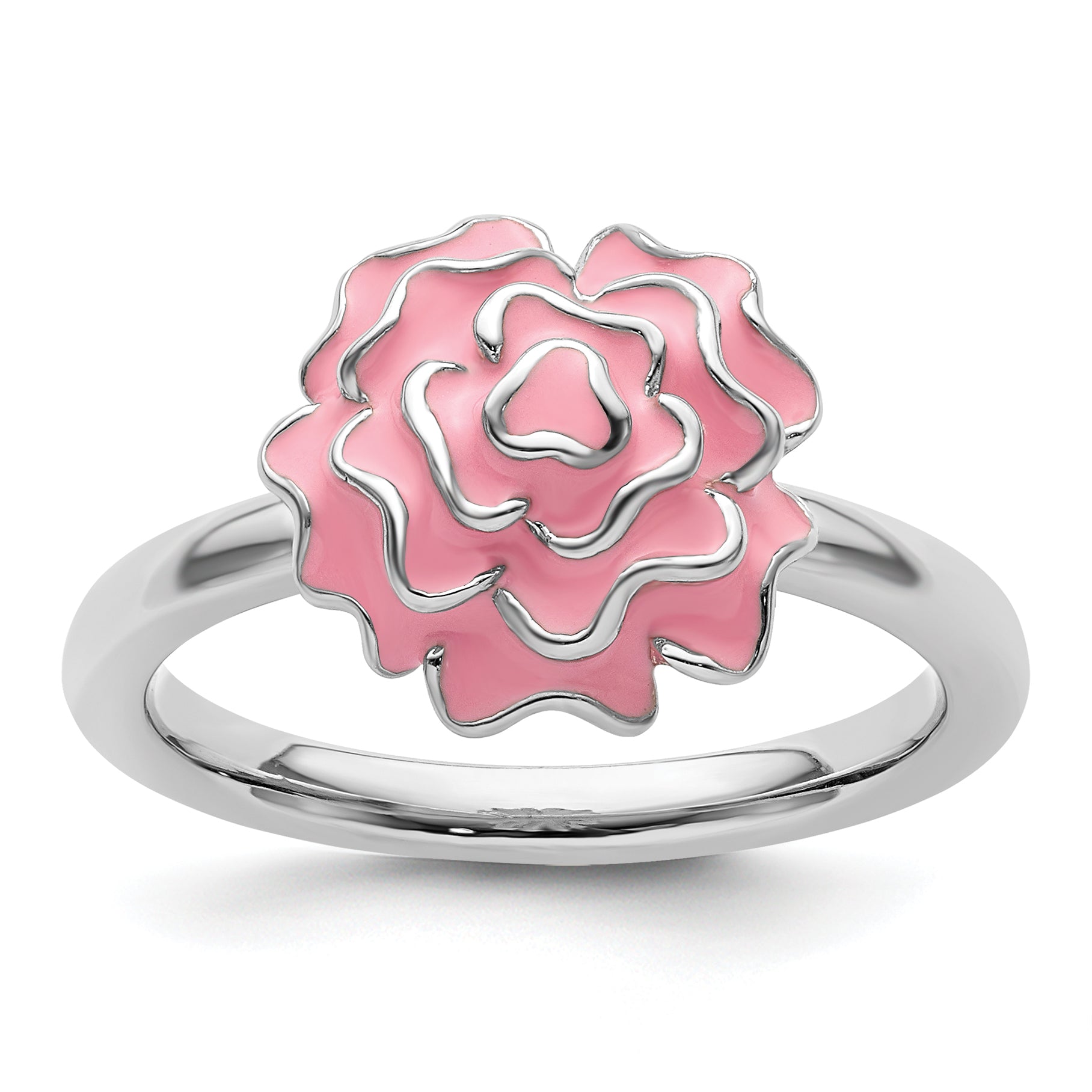 Sterling Silver Stackable Expressions Carnation Ring