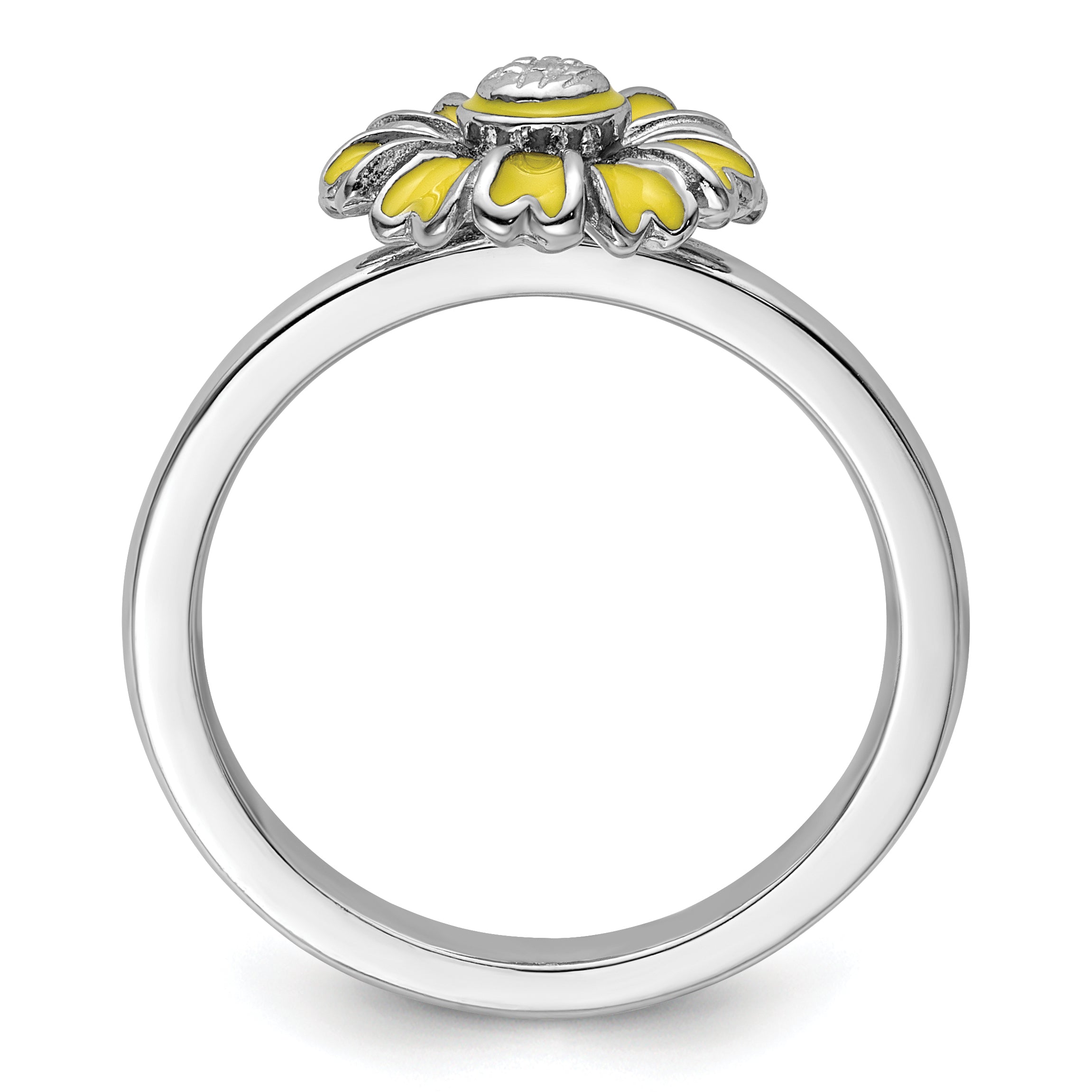 Sterling Silver Stackable Expressions Daisy Ring