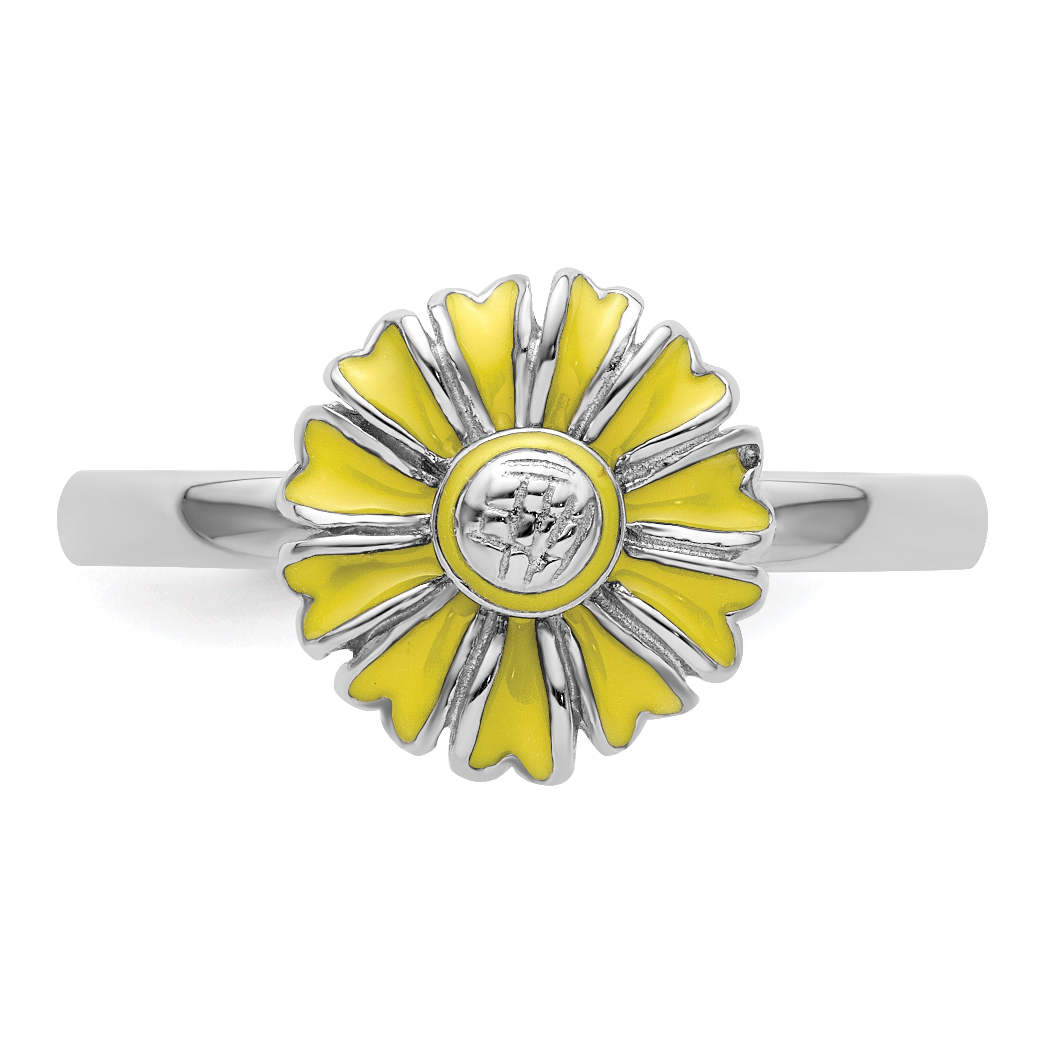 Sterling Silver Stackable Expressions Daisy Ring