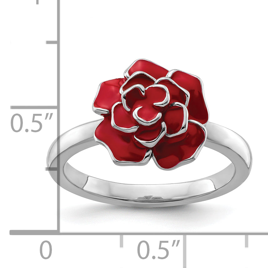 Sterling Silver Stackable Expressions Rose Ring