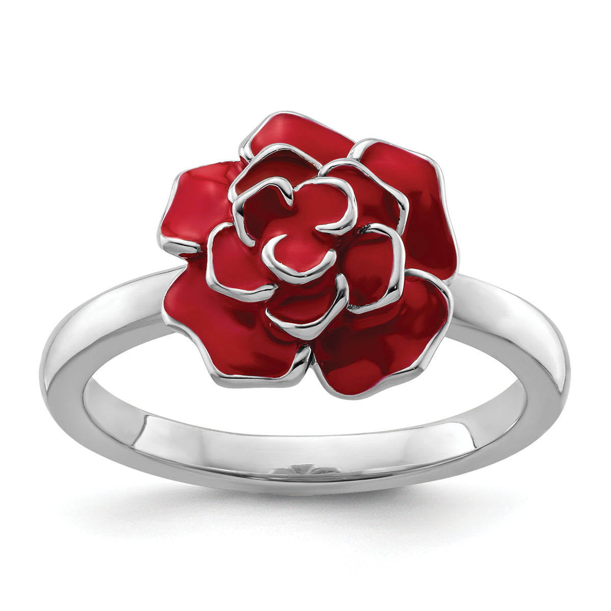 Sterling Silver Stackable Expressions Rose Ring