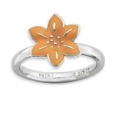 Sterling Silver Stackable Expressions Gladiolus Ring