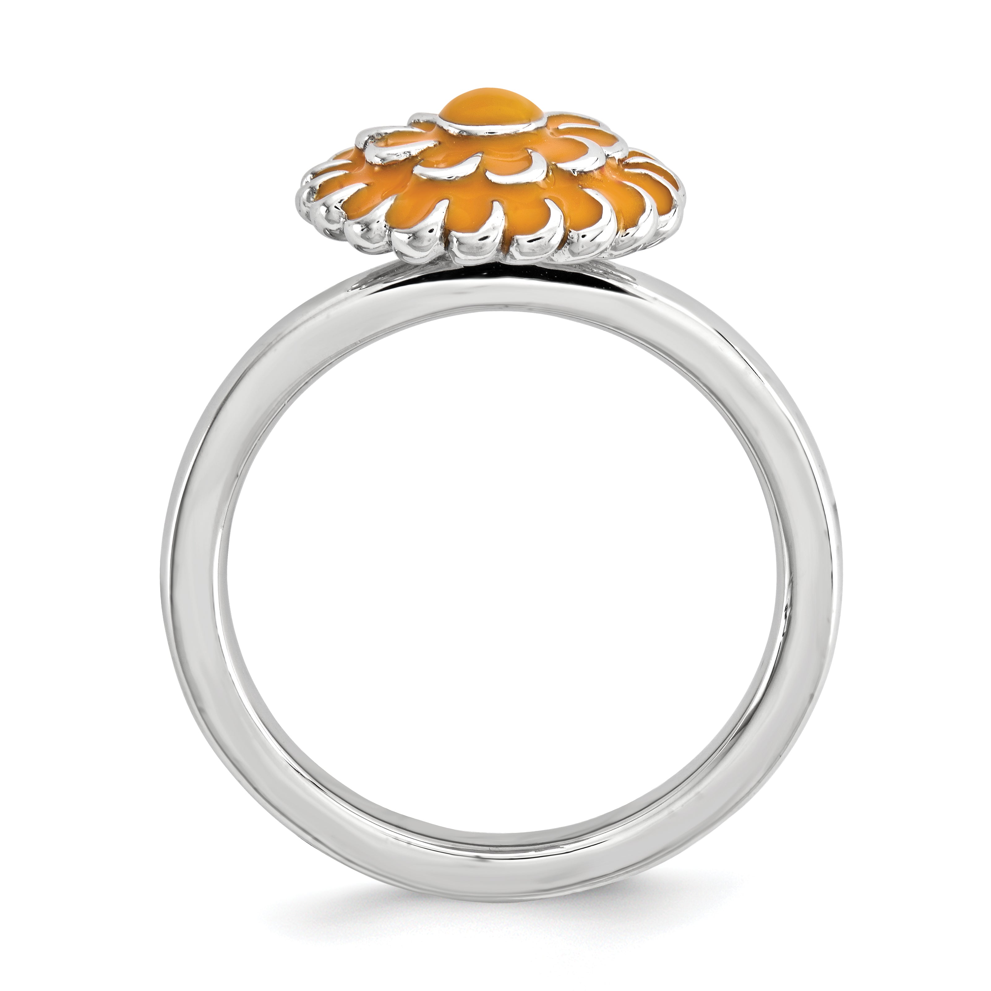 Sterling Silver Stackable Expressions Chrysanthemum Ring