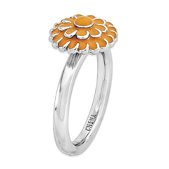 Sterling Silver Stackable Expressions Chrysanthemum Ring