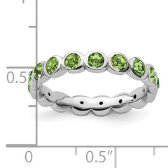 Sterling Silver Stackable Expressions August Swarovski Ring