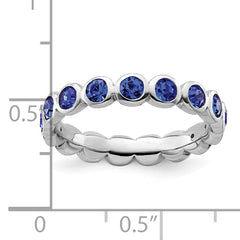 Sterling Silver Stackable Expressions September Swarovski Ring