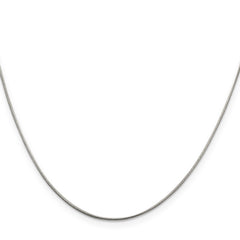 Sterling Silver Rhodium-plated .8mm Round Snake Chain