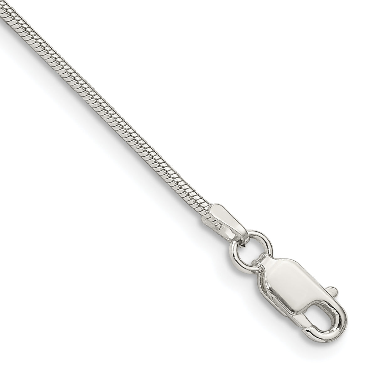 Sterling Silver 1.2mm Snake Chain Anklet