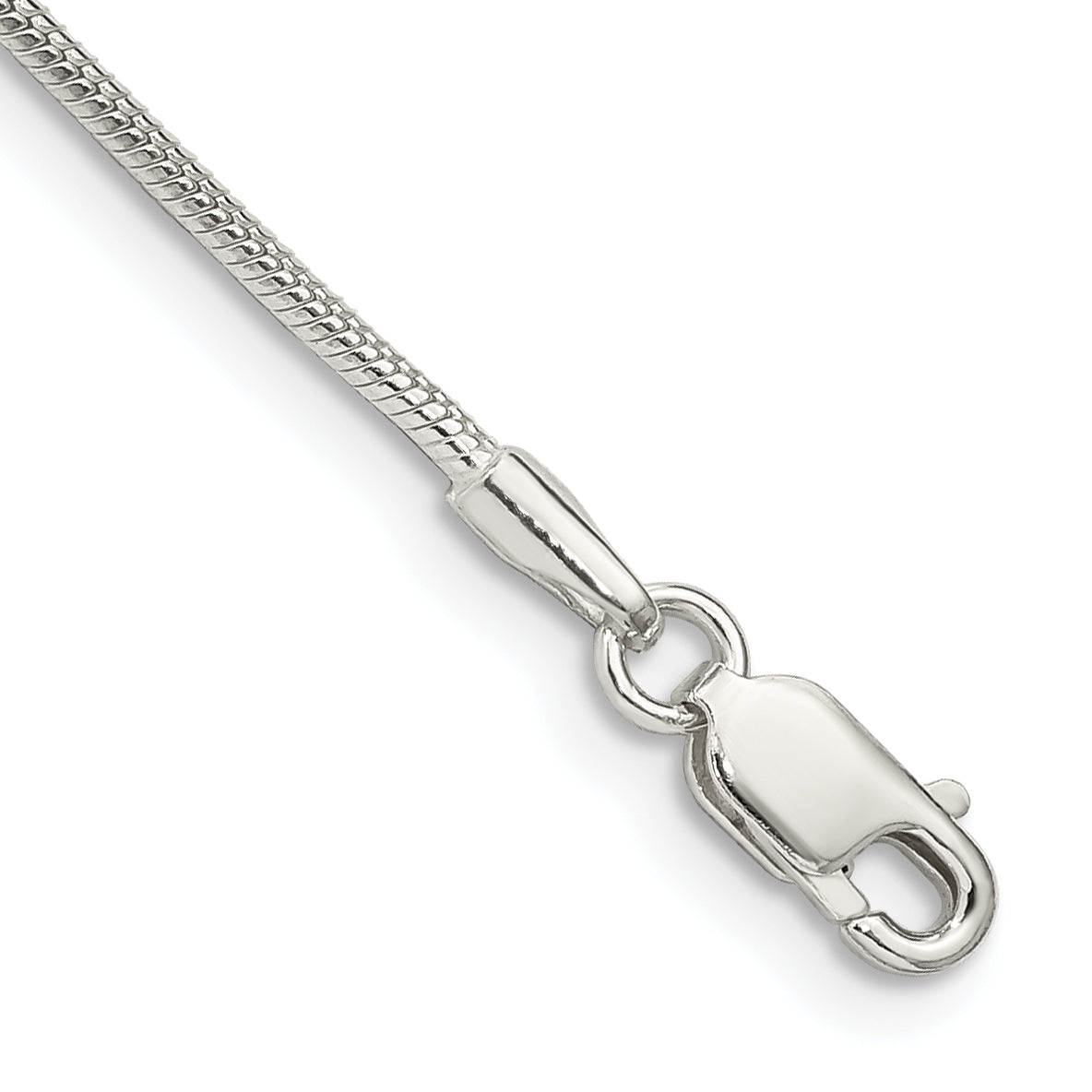 Sterling Silver 1.25mm Snake Chain Anklet