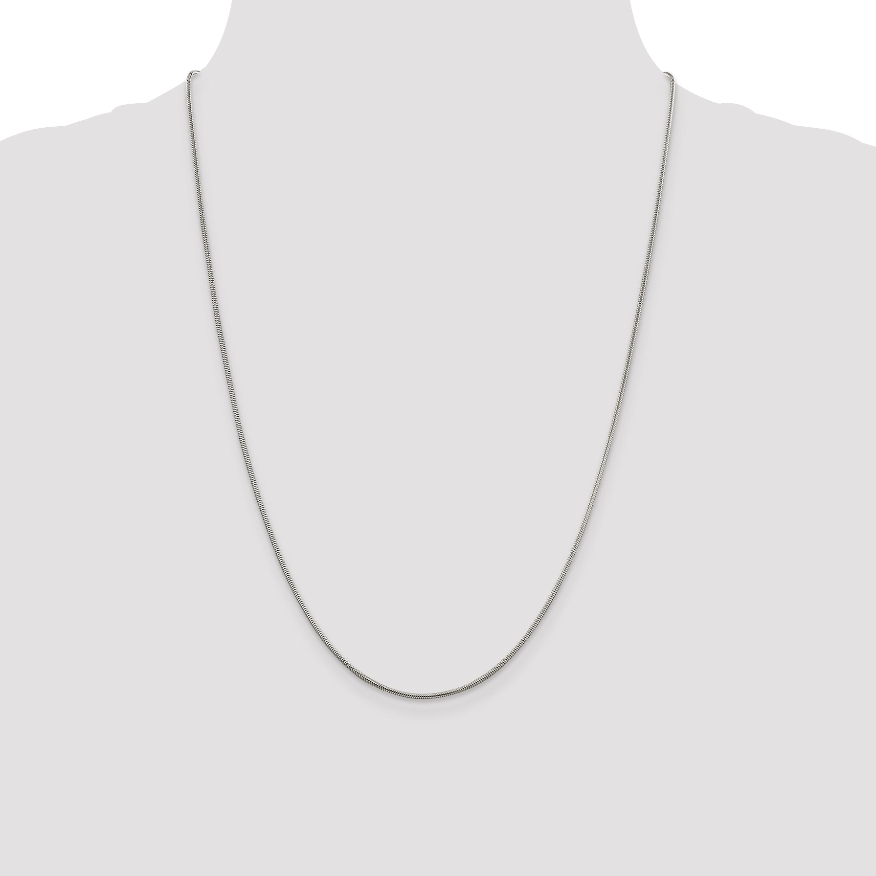 Sterling Silver 1.5mm Round Snake Chain