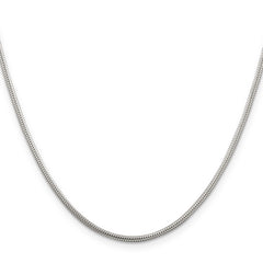 Sterling Silver 1.6mm Round Snake Chain