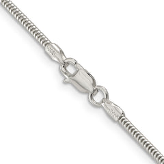 Sterling Silver 1.6mm Round Snake Chain