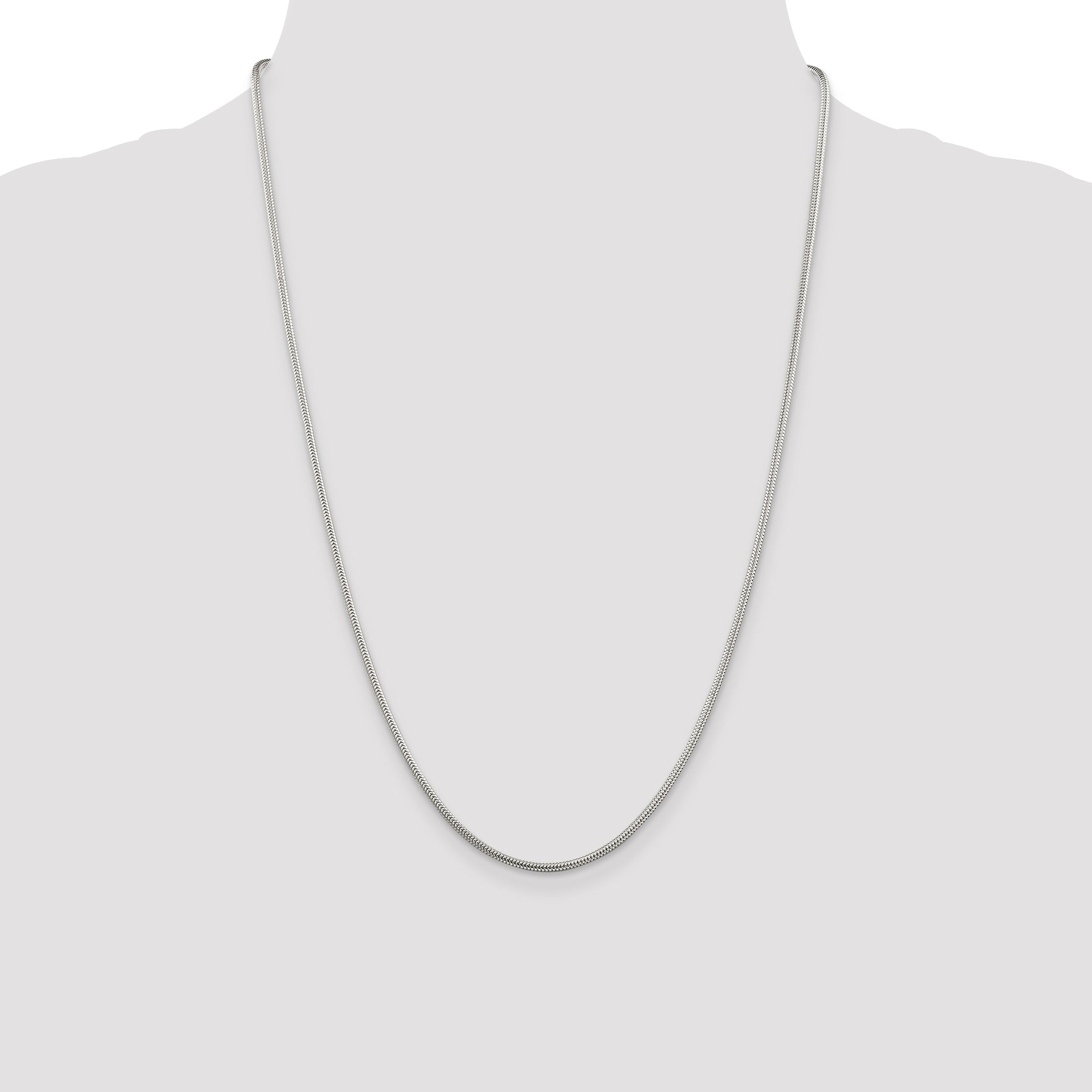 Sterling Silver 1.6mm Round Snake Chain