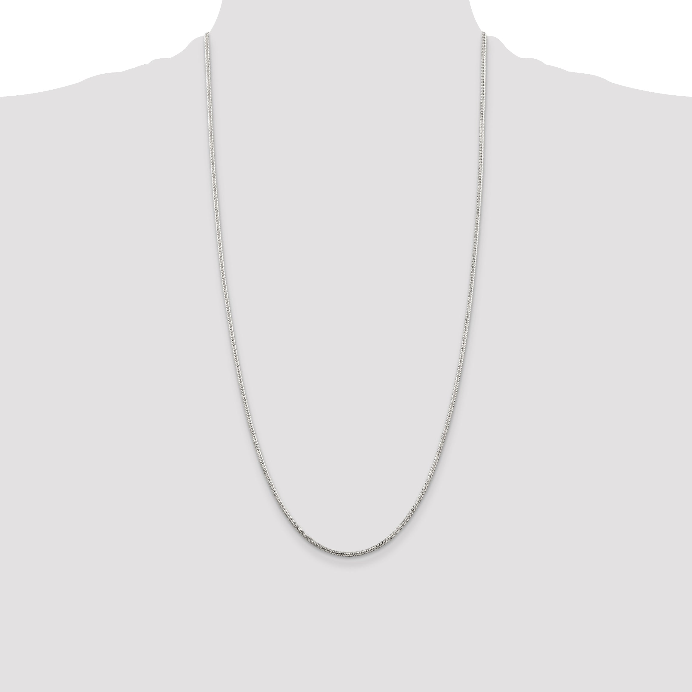 Sterling Silver 1.6mm Round Snake Chain