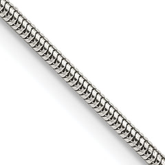 Sterling Silver 1.6mm Round Snake Chain