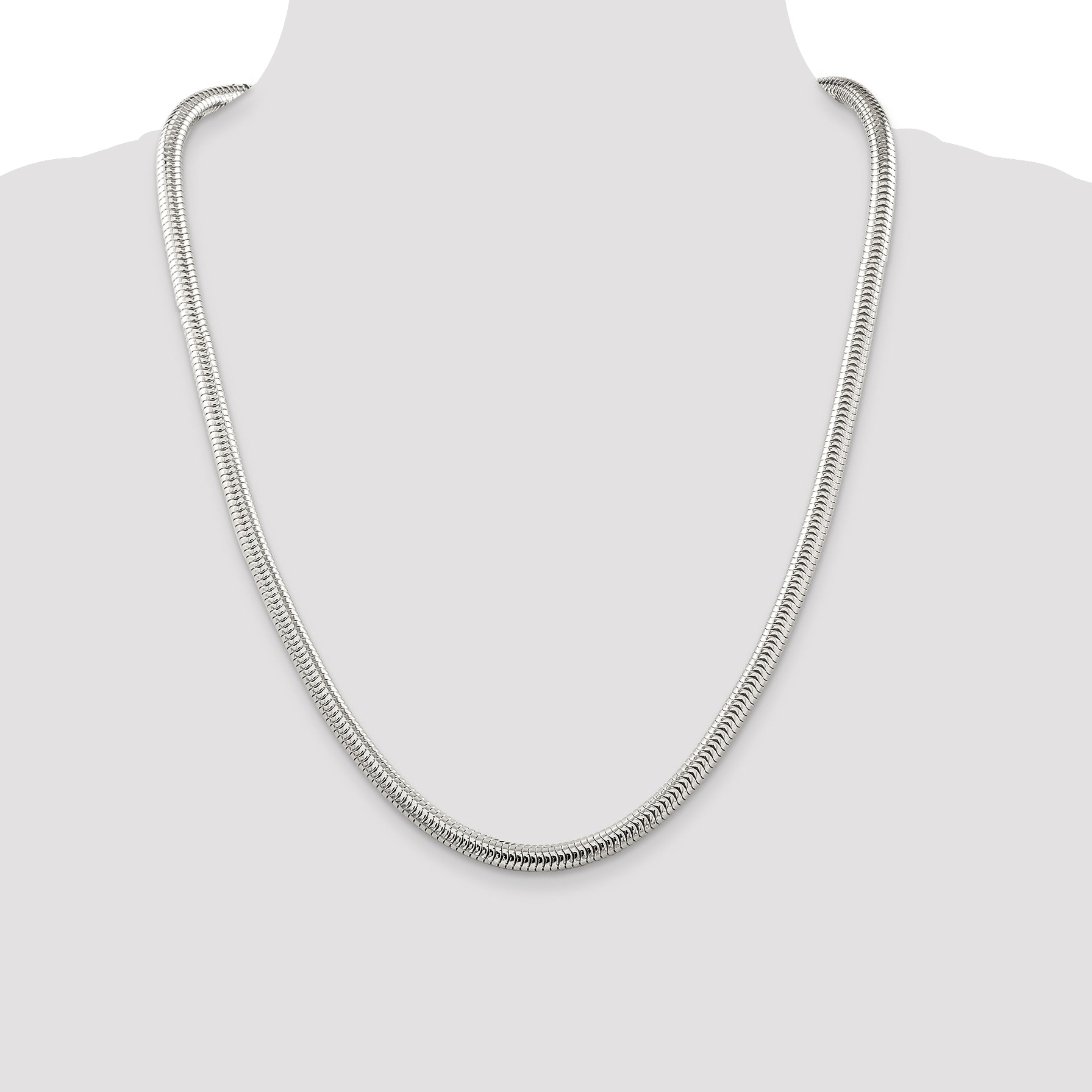 Sterling Silver 6mm Round Snake Chain