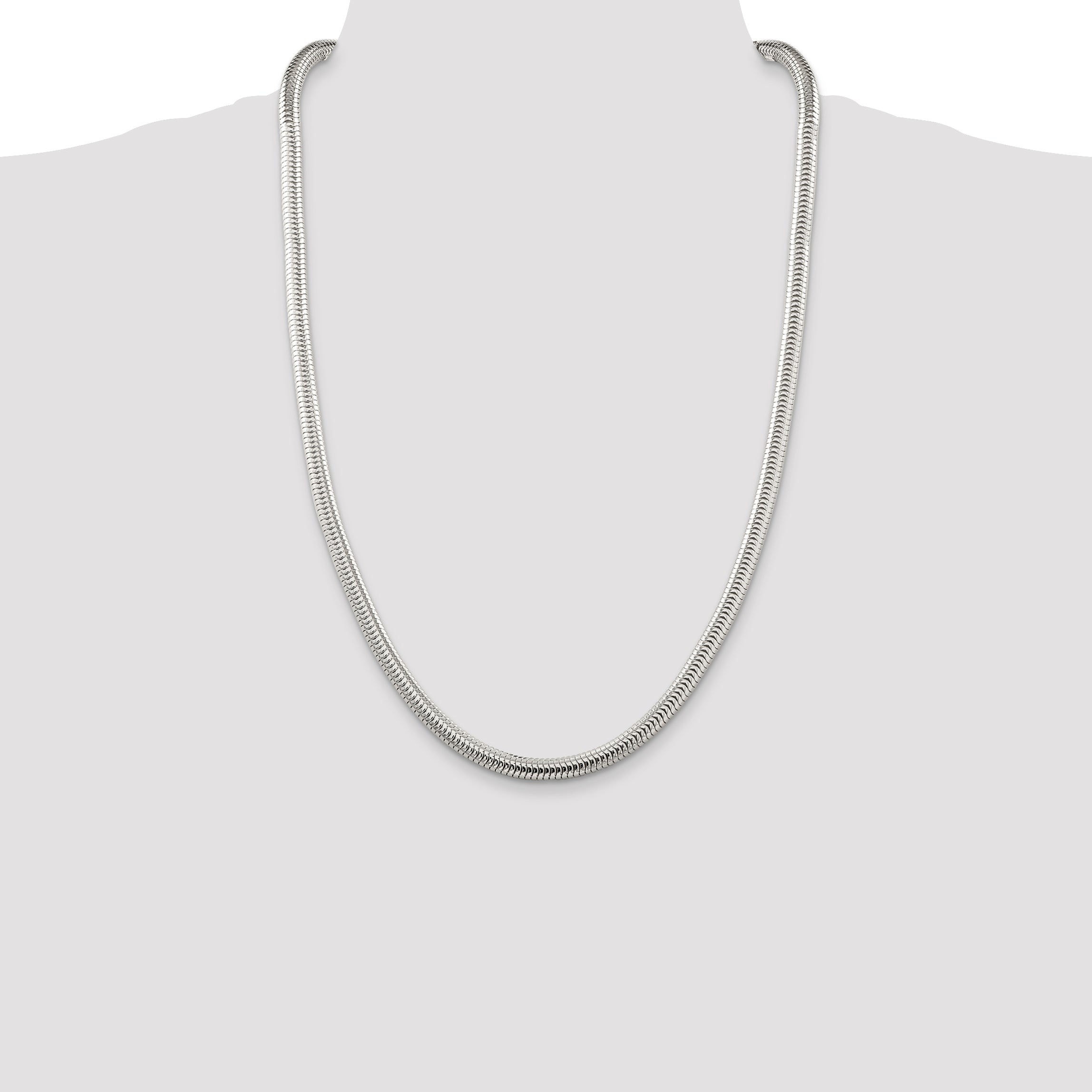 Sterling Silver 6mm Round Snake Chain