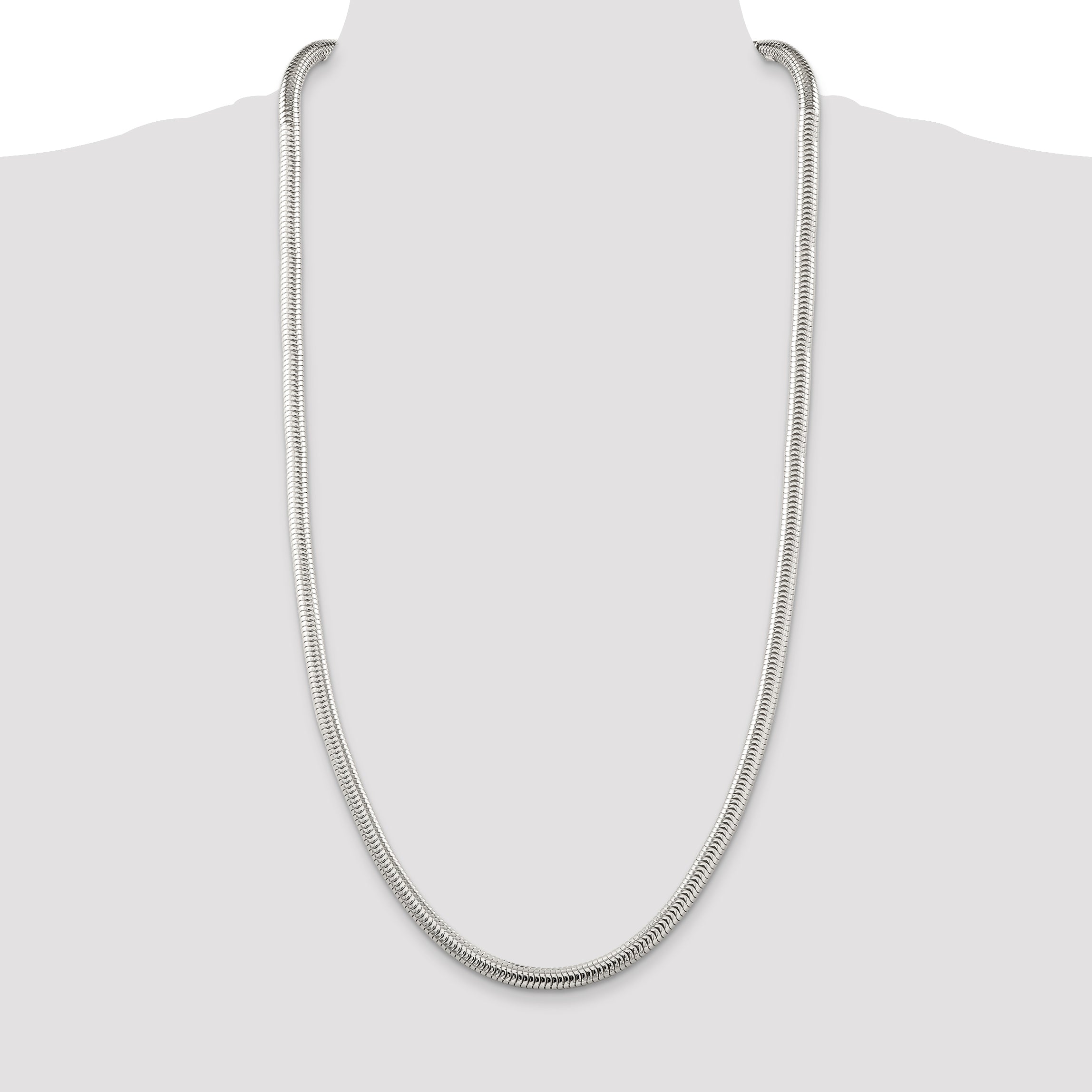 Sterling Silver 6mm Round Snake Chain