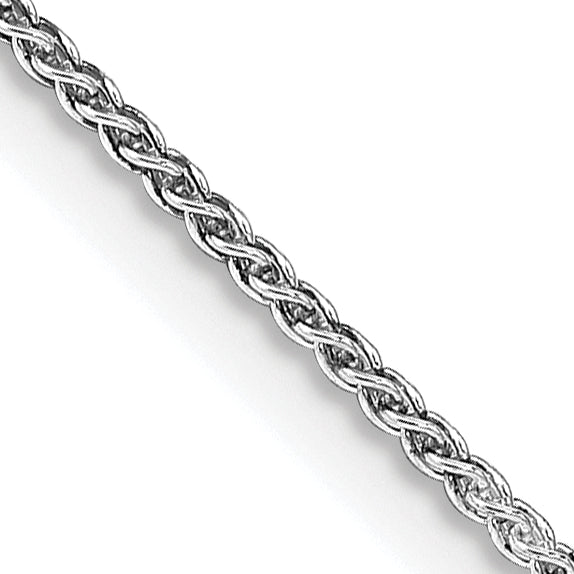 Sterling Silver Rhodium-plated 1.25mm Round Spiga Chain